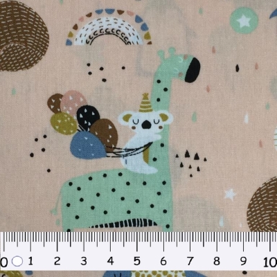 Baumwolle | Sweet Party Elefant Giraffe | rosa
